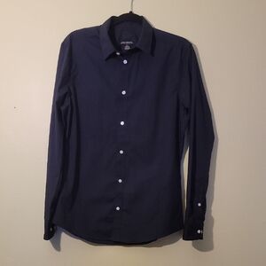 Men's Navy Blue Dress Shirt